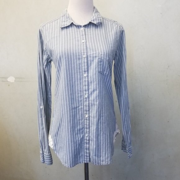 C&C California striped embroidery detailing size Small Petite (243) - Picture 2 of 8